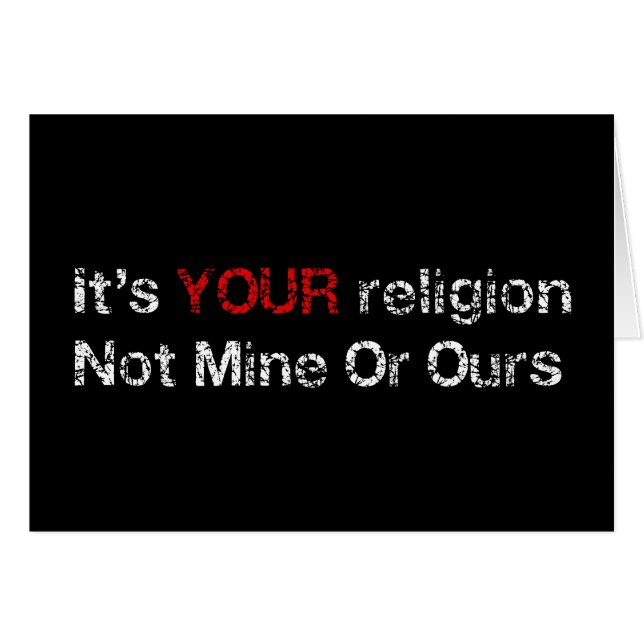 Dites non aux cultes de Dieu (Devant Horizontal)