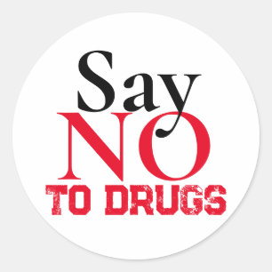 Dites non aux médicaments - Sticker simple