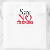 Dites non aux médicaments - Sticker simple (Sac)