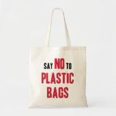 Dites non aux sacs en plastique Toile réutilisable (Devant)
