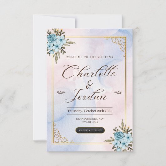 Dites 'oui' à la carte de mariage parfaite (Devant)