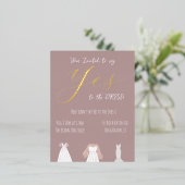 Dites oui à la robe foil nuptiale Invitation (Debout devant)