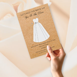 Dites Oui à la Robe Invitation Kraft Rustique