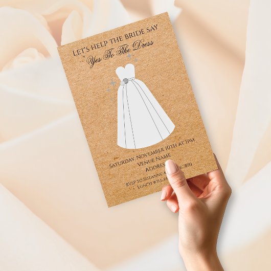 Dites Oui à la Robe Invitation Kraft Rustique