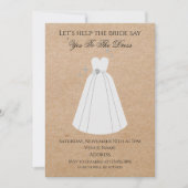 Dites Oui à la Robe Invitation Kraft Rustique (Devant)