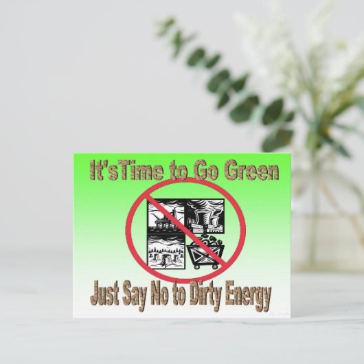 Dites simplement non à la carte postale Dirty Ener (Debout devant)