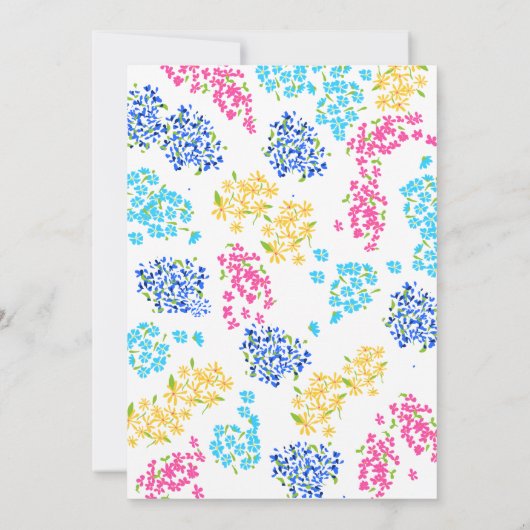 Ditsy Bloemen Uitnodiging (Achterkant)