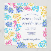 Ditsy Bloemen Uitnodiging (Voorkant / Achterkant)