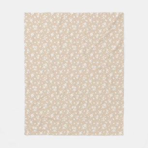 Ditsy bloemmotief gedempte neutrale zachte bleke l fleece deken