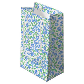  Ditsy Blue White Periwinkle Flowers Klein Cadeauzakje