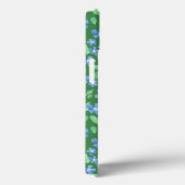 Ditsy Bright Blue Periwinkles op Green Floral Case-Mate iPhone Case (Achterkant / Rechts)