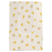 Ditsy Chicks (oude kant) - Schattige vogelpatroon Medium Cadeauzakje (Achterkant)