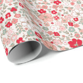 Ditsy Christmas Floral Cadeaupapier (Rol Hoek)