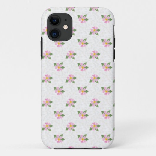 Ditsy Dog Roos Polka Stijl iPhone 5/5s Xtreme Hoes (Achterkant)