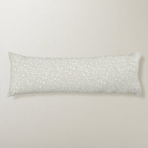 Ditsy Dots Patroon - Wit op Beige Lichaamskussen