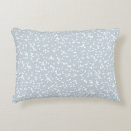 Ditsy Dots Pattern - White on Dusty Blue Accent Kussen