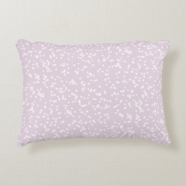Ditsy Dots Pattern - White on Dusty Pink Accent Kussen (Voorkant)