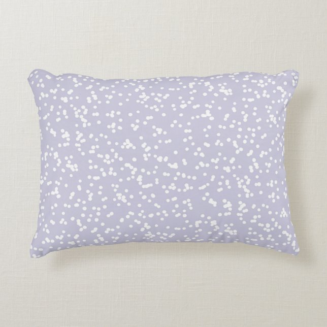 Ditsy Dots Pattern - White on Dusty Purple Accent Kussen (Voorkant)