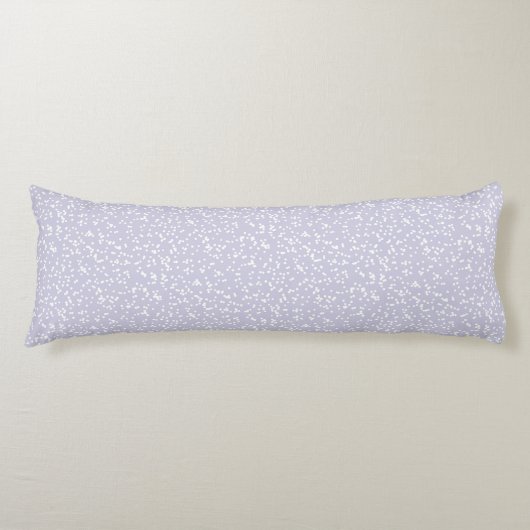 Ditsy Dots Pattern - White on Dusty Purple Lichaamskussen (Voorkant)