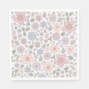 Ditsy Floral Baby shower Papier servetten