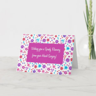  Ditsy Floral Get Well van hartchirurgie Kaart