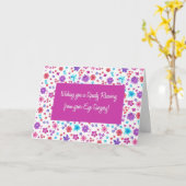  Ditsy Floral Get Well van oogchirurgie Kaart (Gele Bloem)