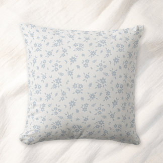 Ditsy Floral Pattern Coastal Cottage Blue White Kussen