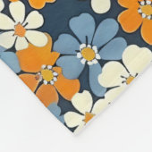 Ditsy Flowers Pattern Fleece Deken (Hoek)