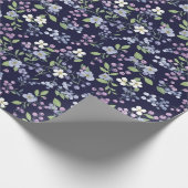 Ditsy fruit - Blauwe bessen Cadeaupapier (Hoek)