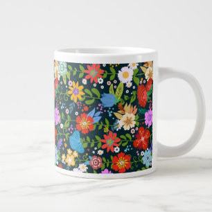 Ditsy naadloze bloemen Patroon-13554 Extra Grote Beker