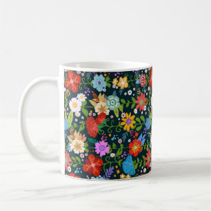 Ditsy naadloze bloemen Patroon-13554 Koffiemok