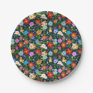 Ditsy naadloze bloemen Patroon-13554 Papieren Bordje