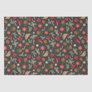 Ditsy Natural Christmas Tissuepapier