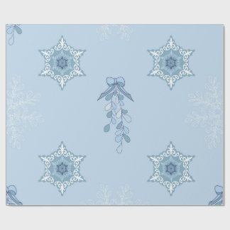Ditsy Sneeuwvlok patroon achtergronden texturen Cadeaupapier