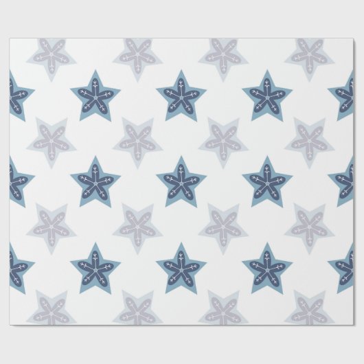 Ditsy Snowflake pattern backgrounds textures Cadeaupapier (Vlak)