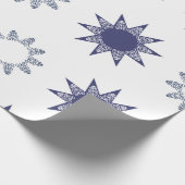 Ditsy Snowflake pattern backgrounds textures Cadeaupapier (Hoek)