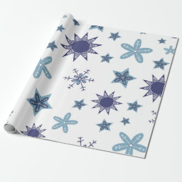 Ditsy Snowflake pattern backgrounds textures Cadeaupapier