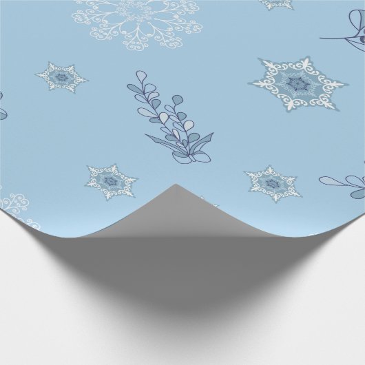 Ditsy Snowflake pattern backgrounds textures Cadeaupapier (Hoek)
