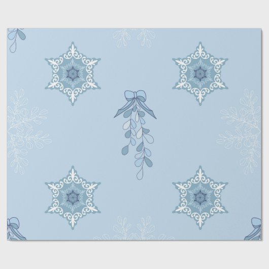 Ditsy Snowflake pattern backgrounds textures Cadeaupapier (Vlak)