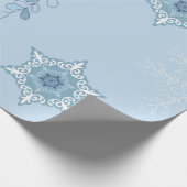 Ditsy Snowflake pattern backgrounds textures Cadeaupapier (Hoek)