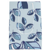 Ditsy Snowflake pattern backgrounds textures Medium Cadeauzakje (Achterkant)