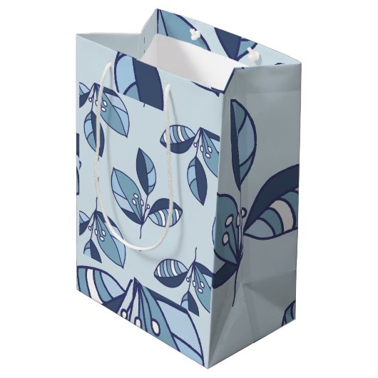 Ditsy Snowflake pattern backgrounds textures Medium Cadeauzakje (Achterkant Gekanteld)