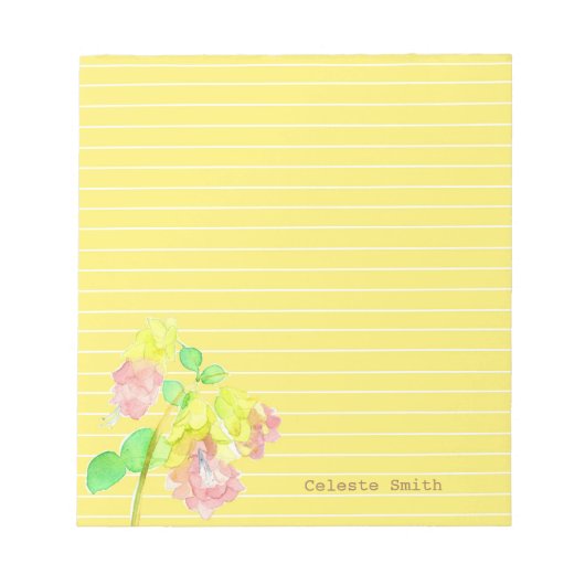Dittany of Crete Botanical Personalized Yellow Notitieblok (Voorkant)