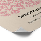 Dittelle Blush Roze Matisse Leaf Wall Art Afbeeldi Poster (Hoek)