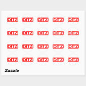 Ditz Stamp Ronde Sticker (Vel)