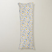  Ditzy Daisies op Blue Custom Body Pillow Lichaamskussen (Voorkant Verticaal)
