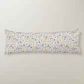  Ditzy Daisies op Blue Custom Body Pillow Lichaamskussen (Voorkant)