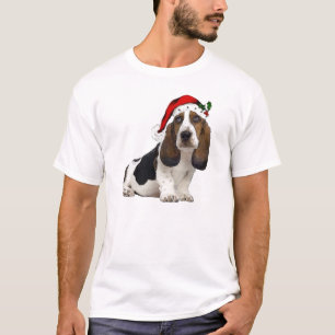 Ditzy Dogs~Original T-shirt~Bassett Hound~Kerstmis T-shirt