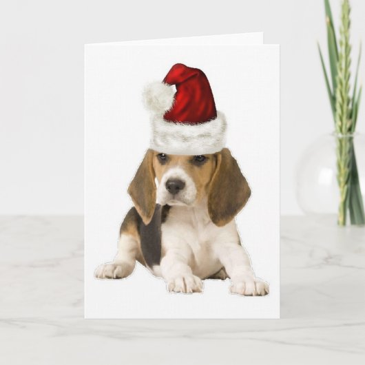 Ditzy Dogs~Originele briefkaart~Beagle~Kerstmis Feestdagen Kaart (Voorkant)