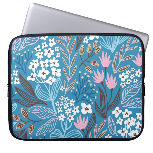Ditzy Floral:  lentedesign. Laptop Sleeve (Voorkant)